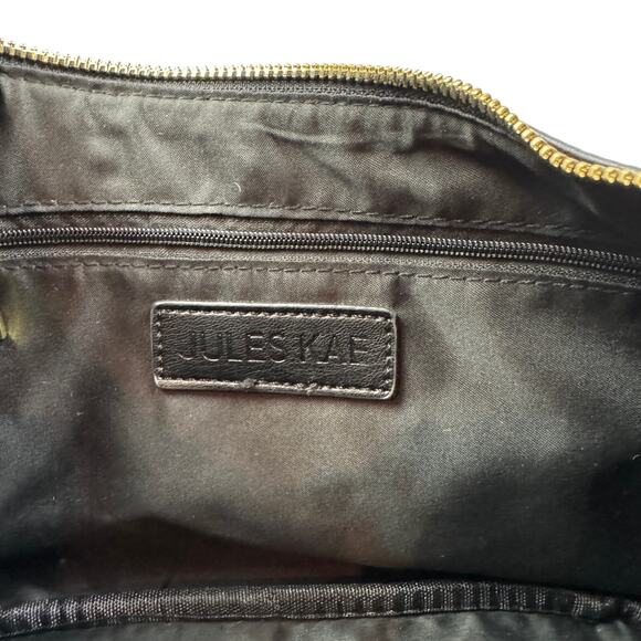 Jules Kae Black Vegan Leather Zola Crescent Hobo Shoulder/Cross Body Bag - Picture 8 of 8